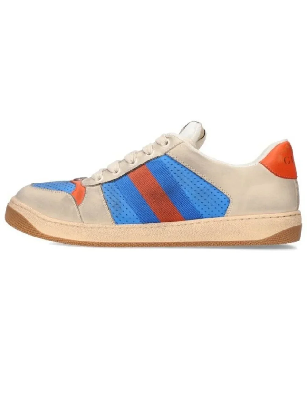 Gucci Distressed GG Canvas Low Cut Sneakers